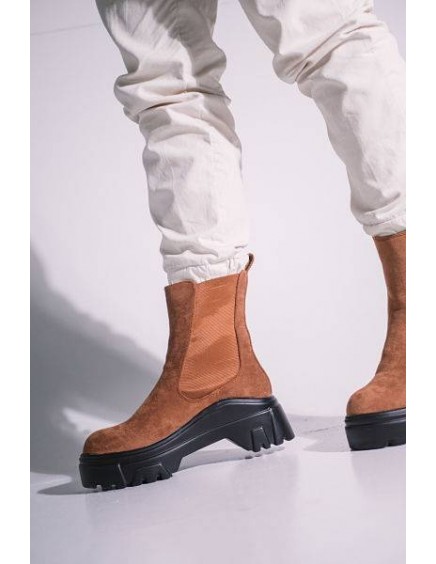 BOTINES PIEL GIRADA MARRONES 2