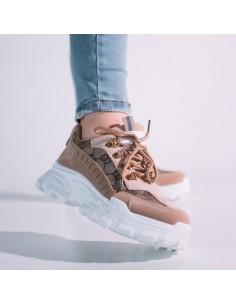 Deportivas Beige Estampadas...